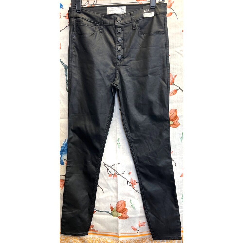 Abercrombie & Fitch Black Super Skinny High Rise Pants Size 30/10R